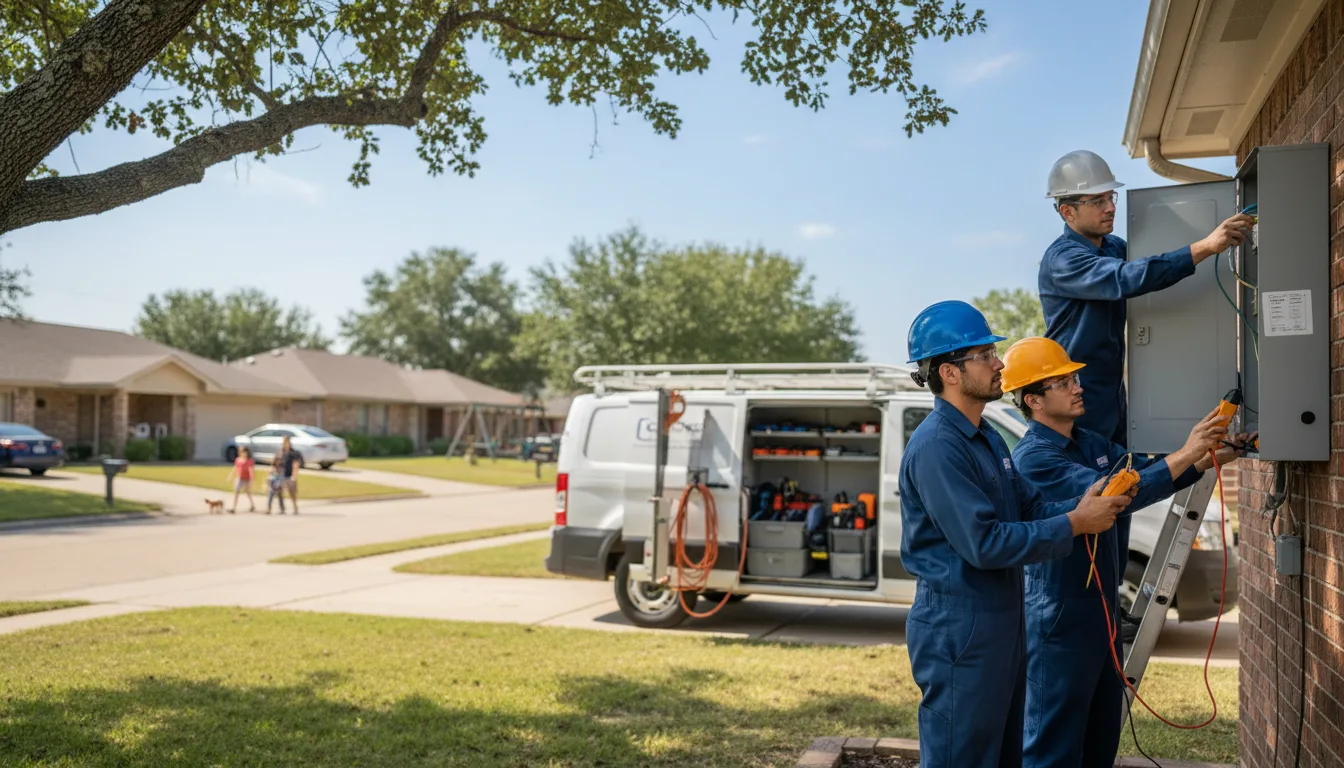 Certified electrician providing emergency electrical services in Conrad, IA